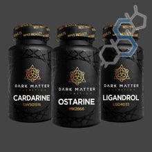 Load image into Gallery viewer, Ciclo de definición y volumen con SARMs para intermedios | Ostarine, Ligandrol &amp; Cardarine Ciclos con SARMs DARK MATTER NUTRITION - Super Soldados