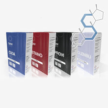 Load image into Gallery viewer, Ciclo de definición oral para principiantes | Oxandrolona, Winstrol, Clembuterol &amp; Proviron Ciclos de esteroides Variedad de laboratorios - Super Soldados